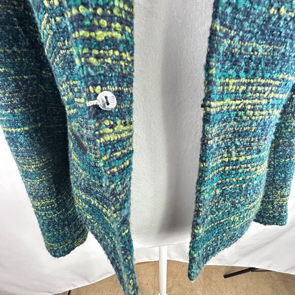 Laura Petites Classic Chic Tweed Jacket Green Teal Navy – US 12P - Picture 4 of 9